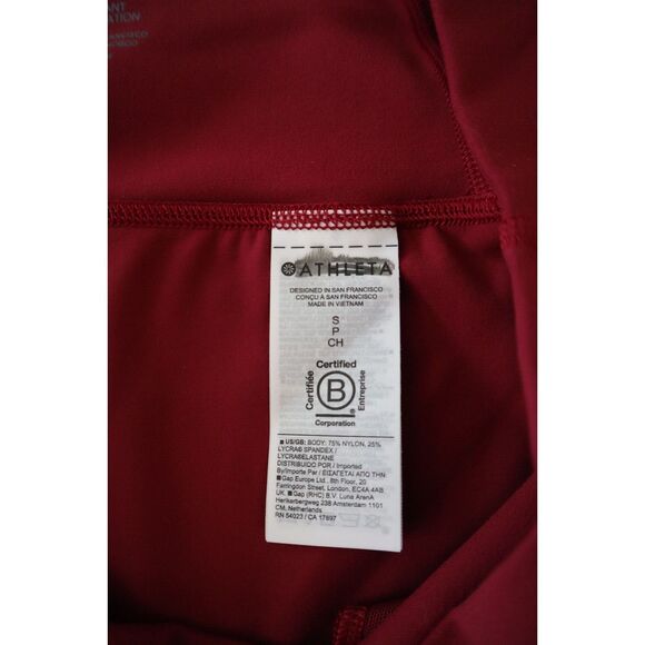 Athleta 533562-03 Women's Sz Small Burgundy Semi-Fitted Elation Pants - Picture 5 of 10